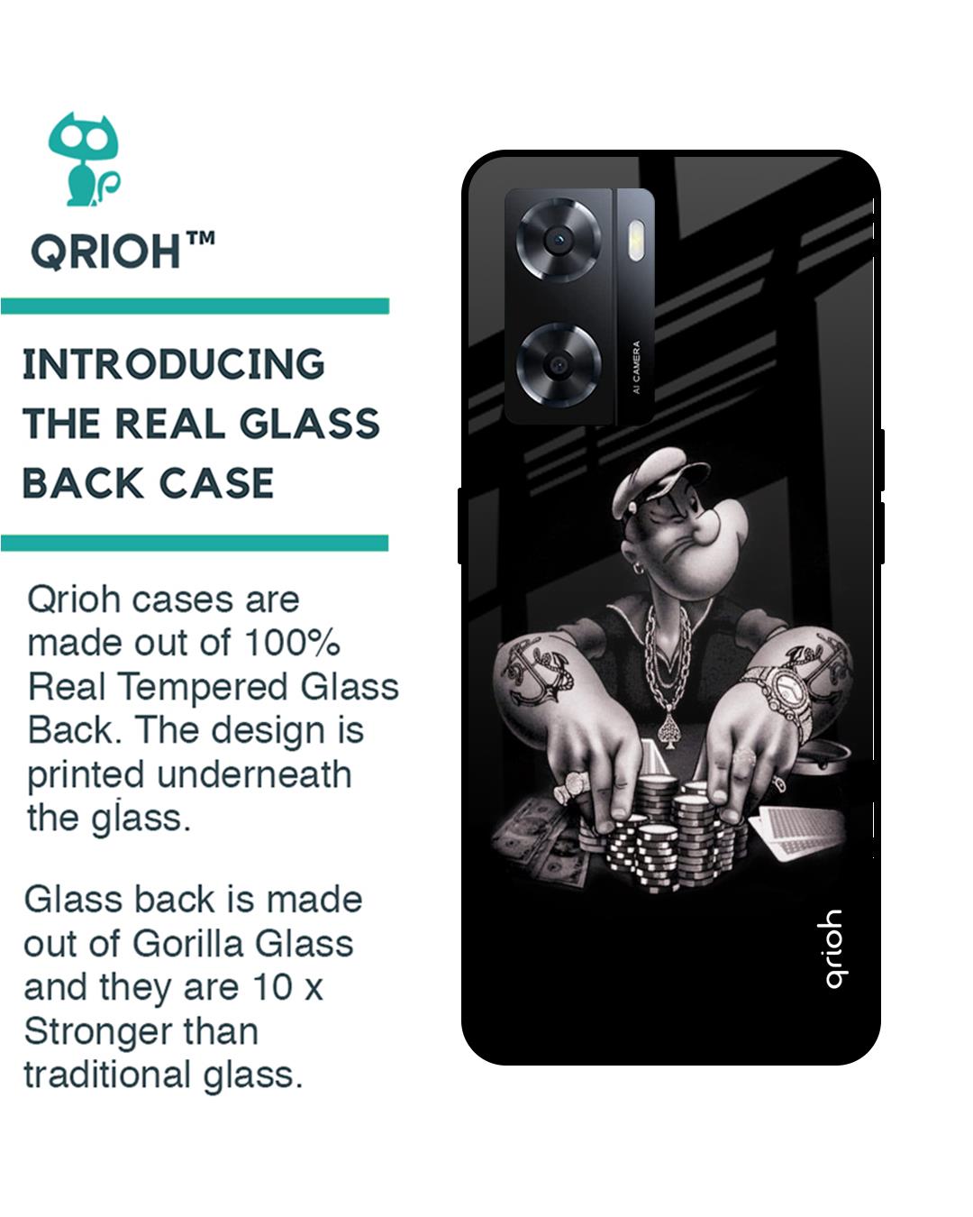 Shop Gambling Problem Printed Premium Glass Cover for Oppo A57 4G (Shock Proof, Scratch Resistant)-Back