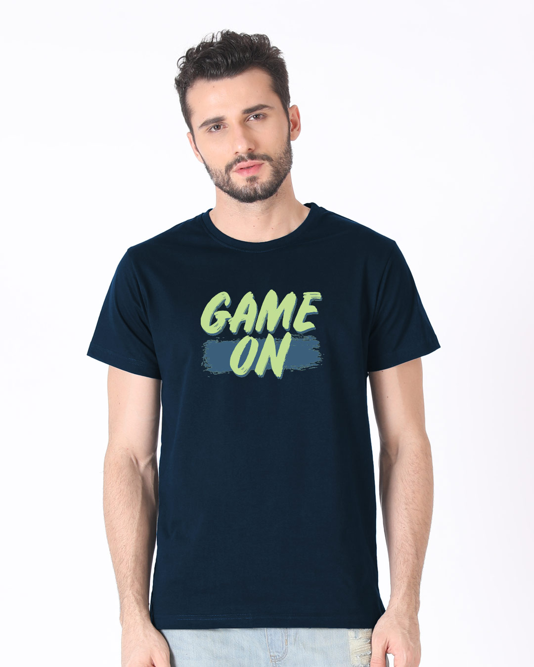 Shop Game On Neon Half Sleeve T-Shirt-Back