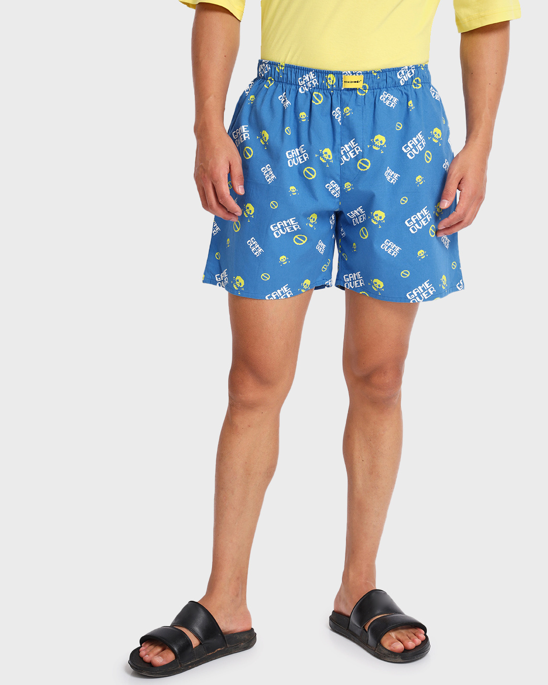 Shop Men's Blue Game Over All Over Printed Boxers-Back