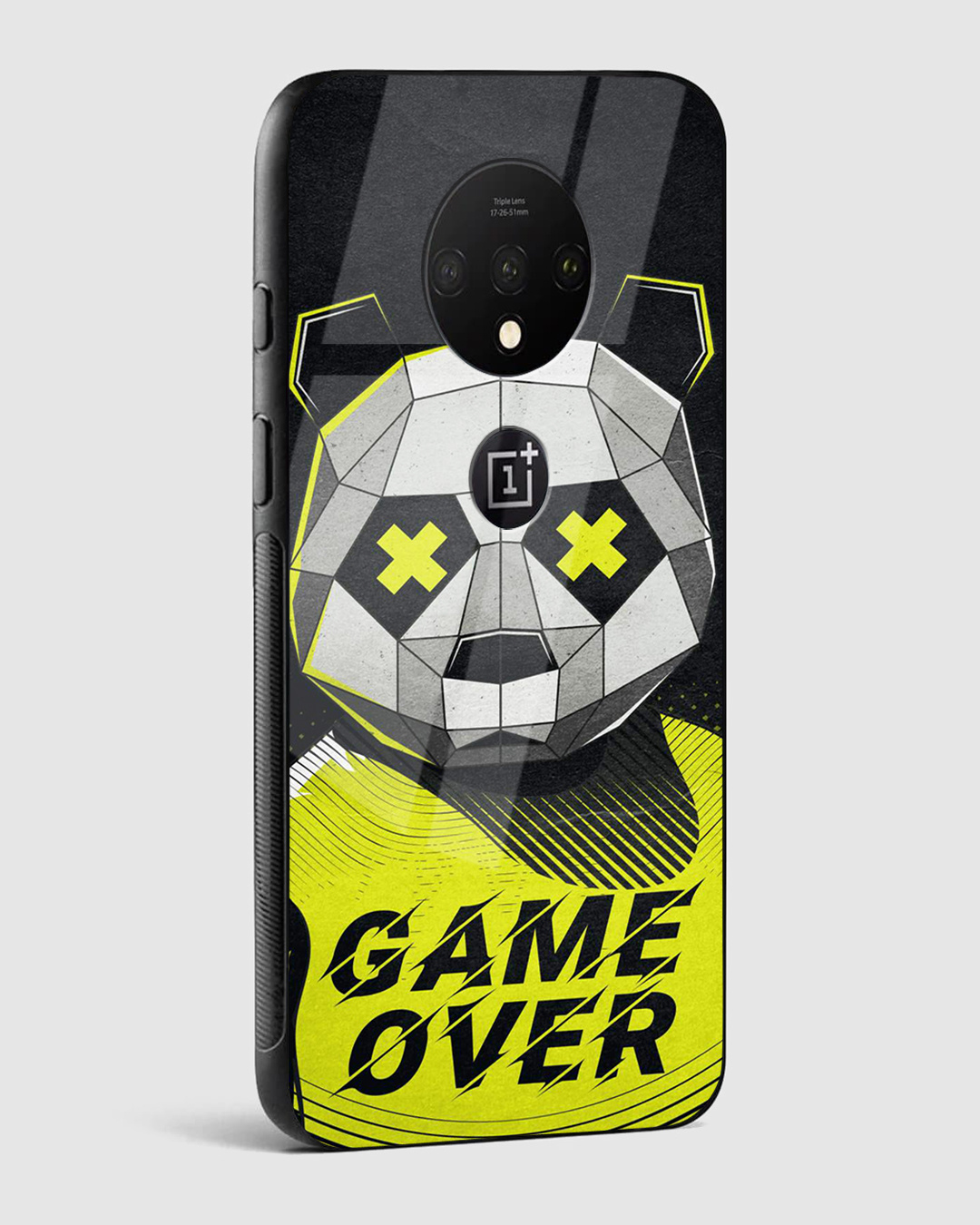 Shop Game Over Panda Premium Glass Case for OnePlus 7T-Back