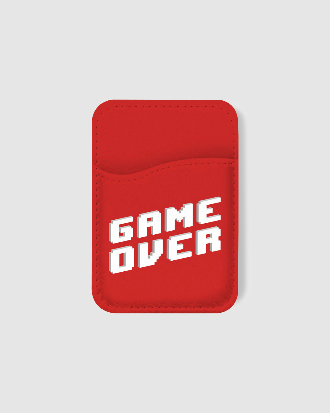 Shop Game Over Typography Mobile Card Holders-Back