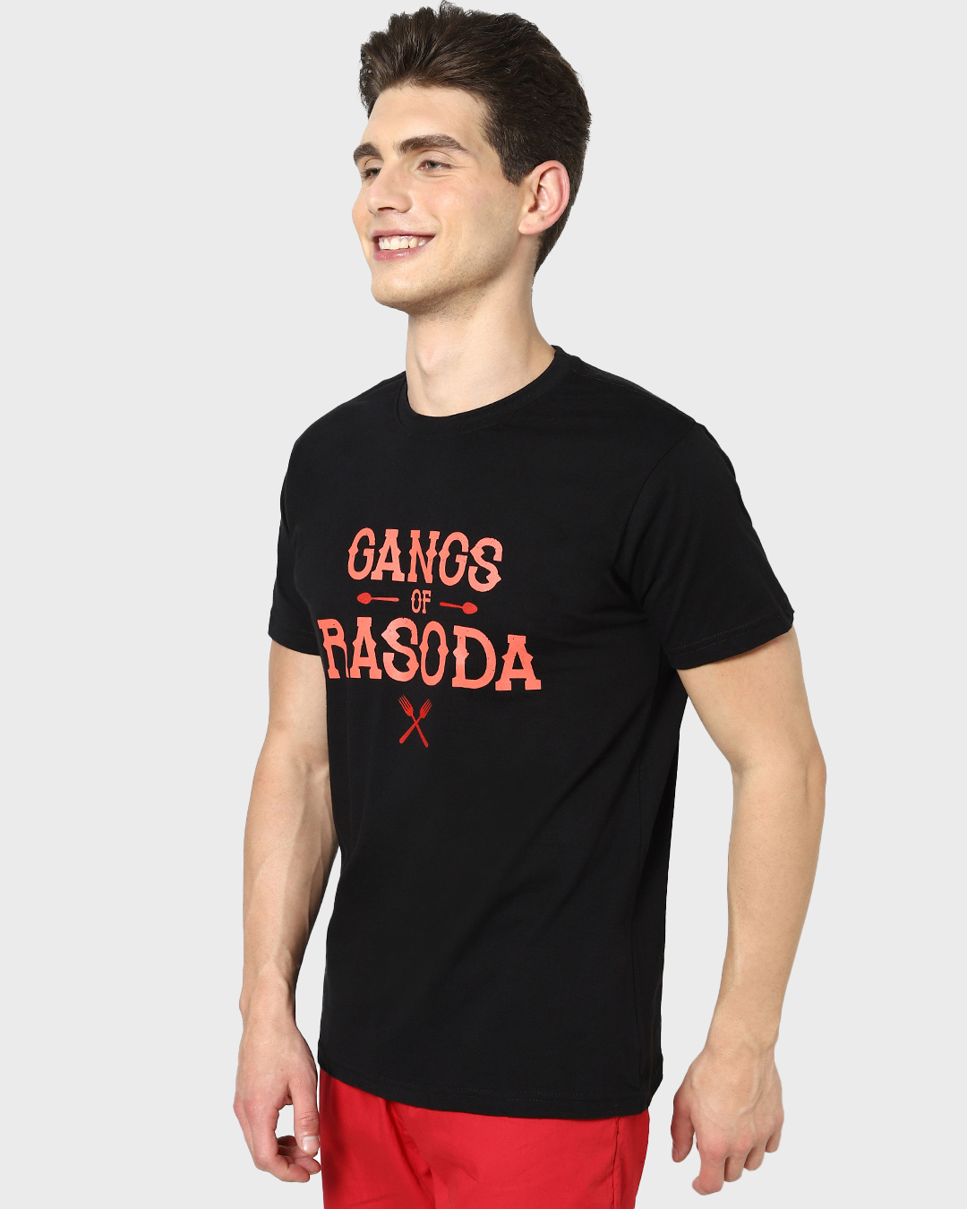 Shop Gangs Of Rasoda Half Sleeve T-Shirt Black-Back