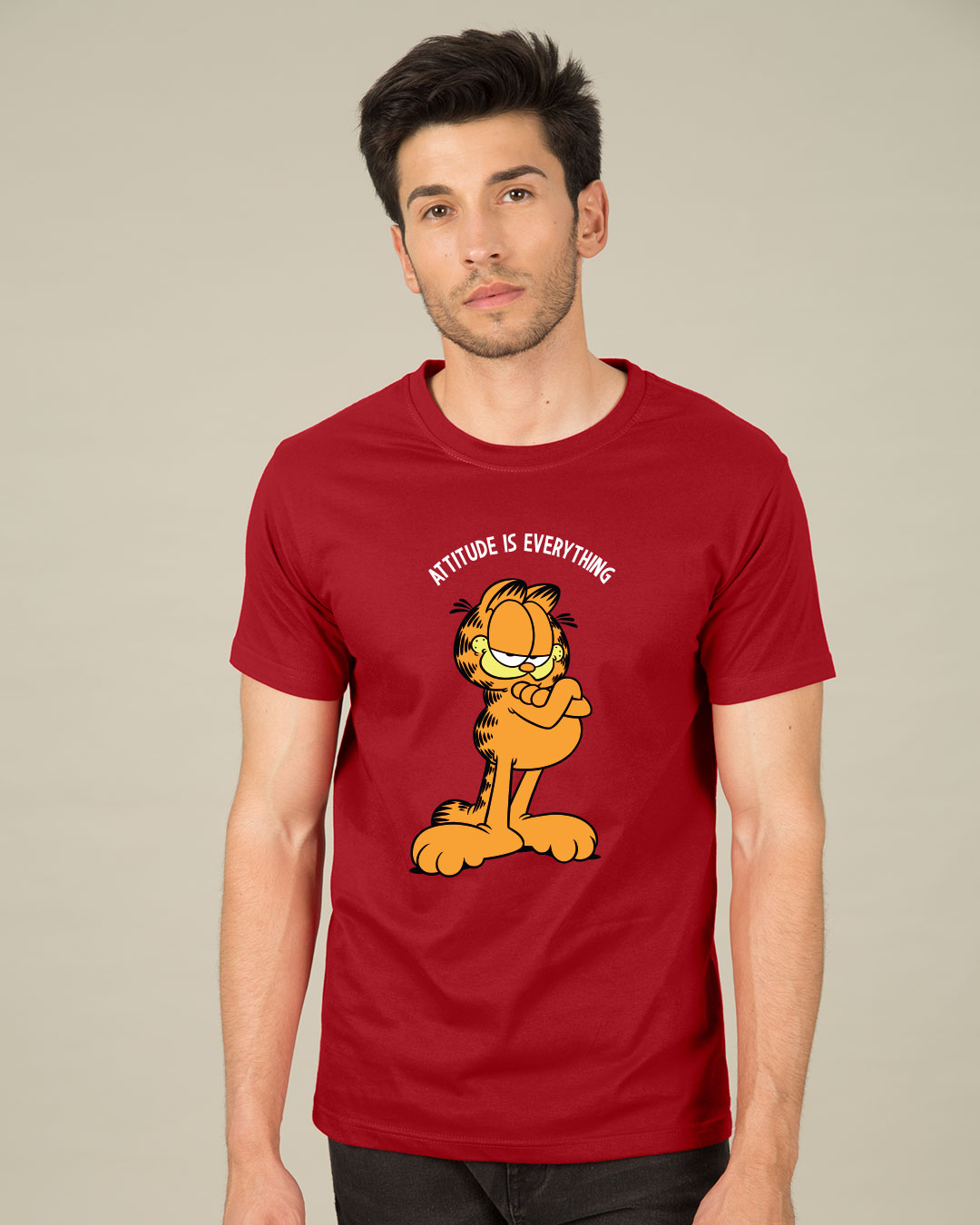 Shop Garfield Attitude Half Sleeve T-Shirt (GL)-Back