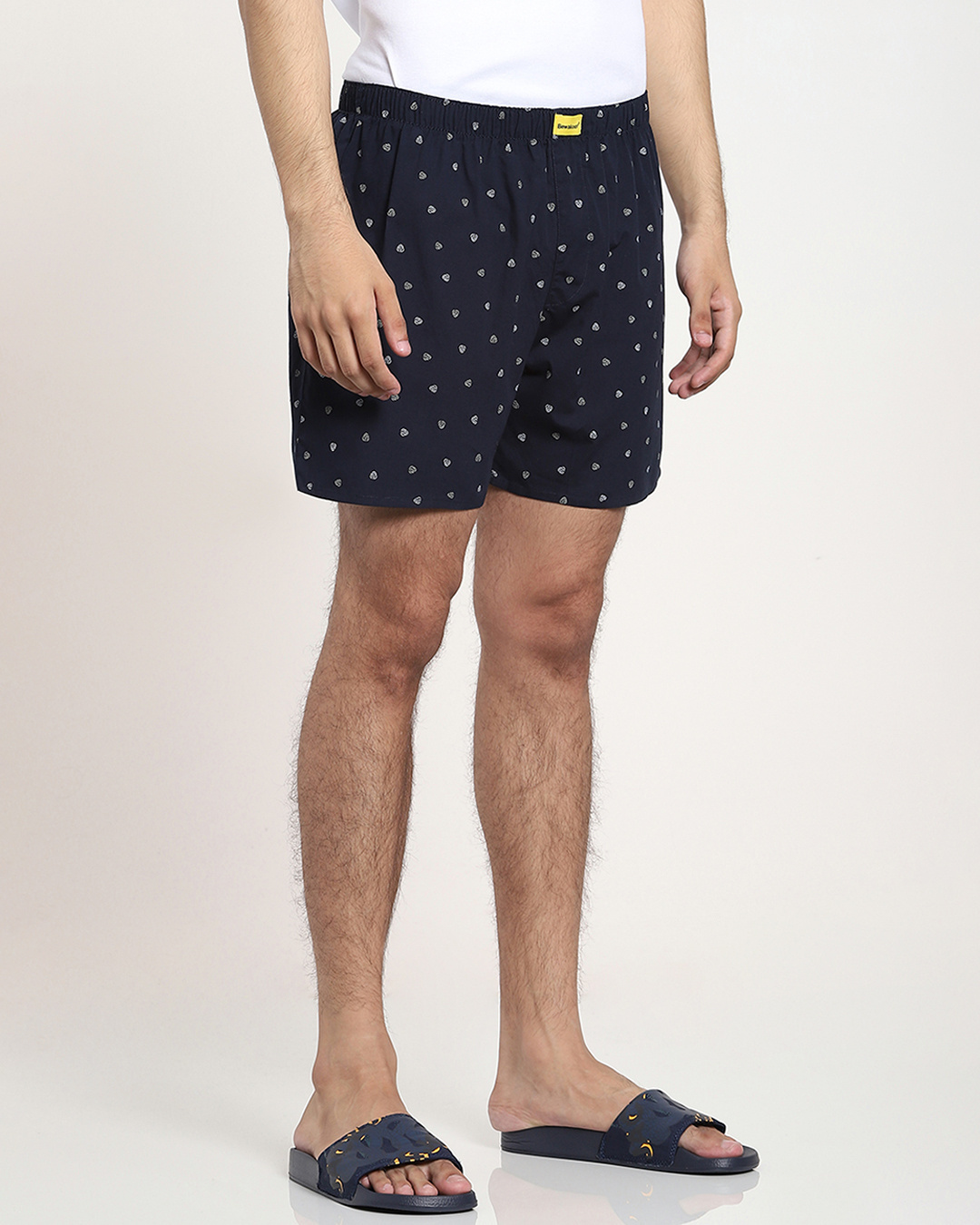 Shop Men's Blue All Over Printed Boxers-Back