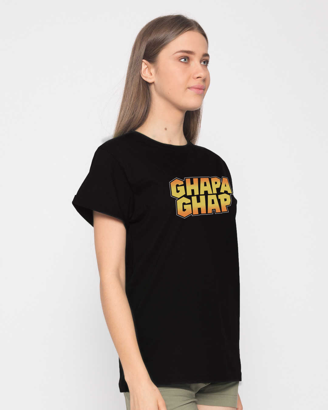 Shop Ghapa Ghap Boyfriend T-Shirt-Back