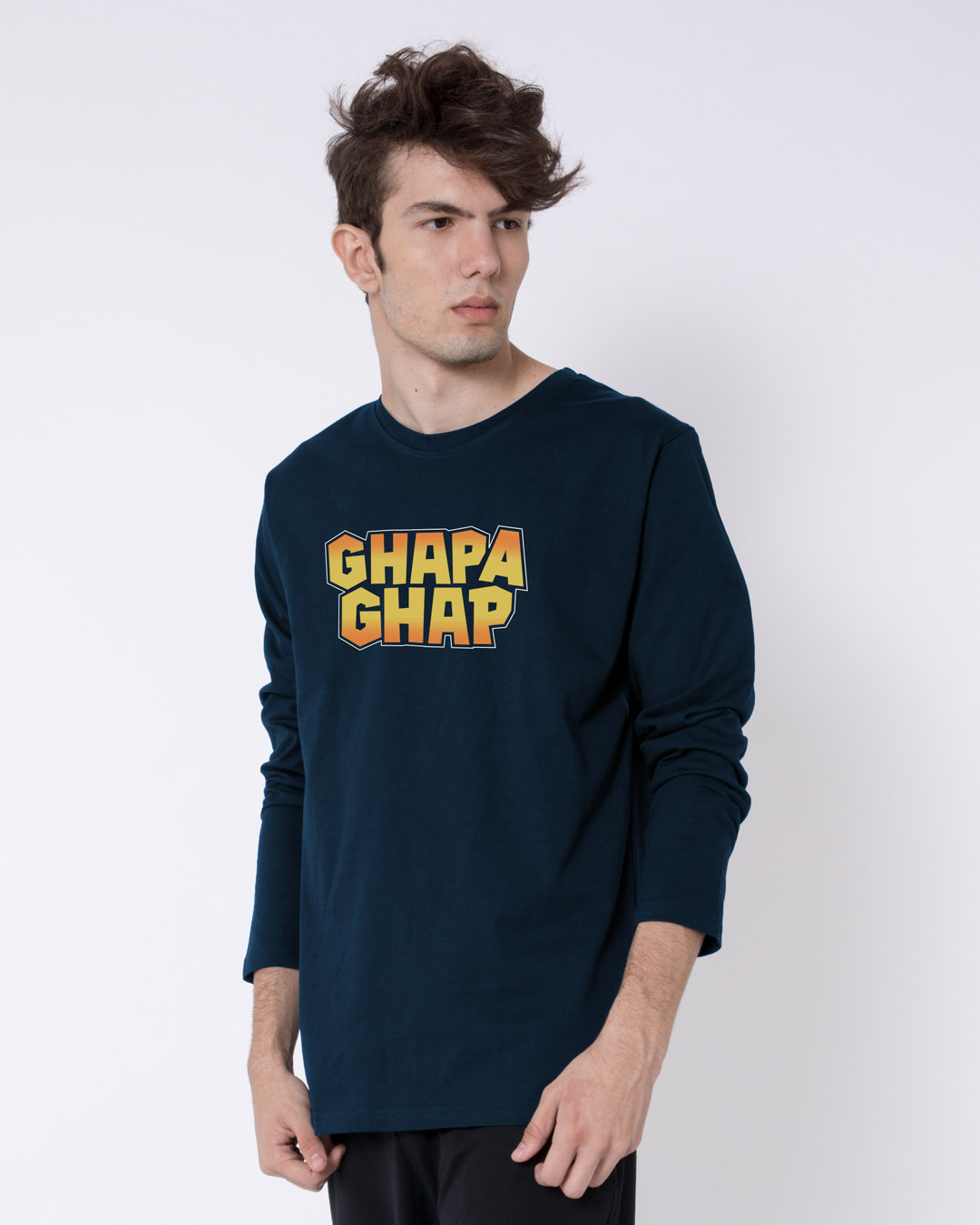 Shop Ghapa Ghap Full Sleeve T-Shirt-Back