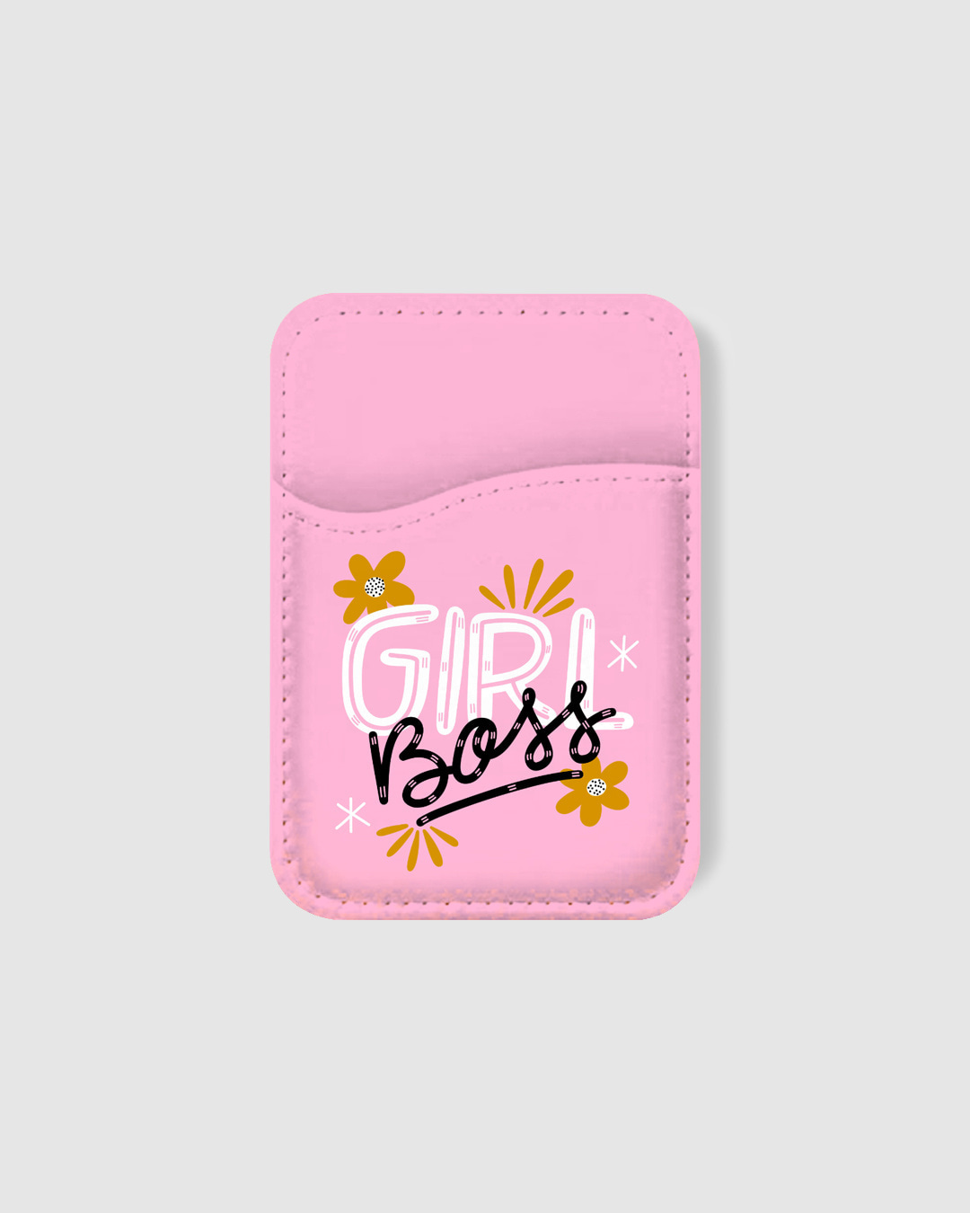 Shop Girl Boss Printed Mobile Card Holders-Back