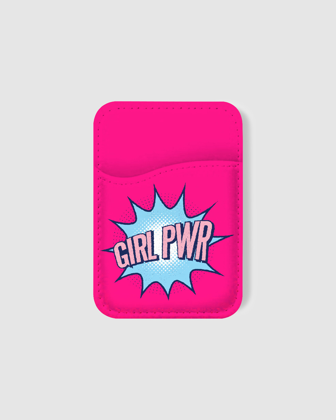 Shop Girl Power Printed Mobile Card Holders-Back