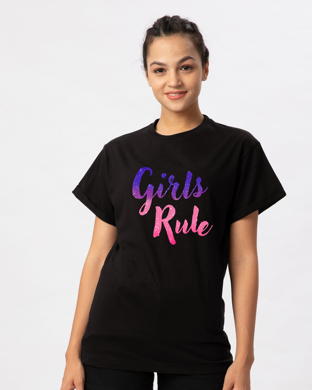 Buy Girls Rule Boyfriend T Shirt Online At Bewakoof 7930