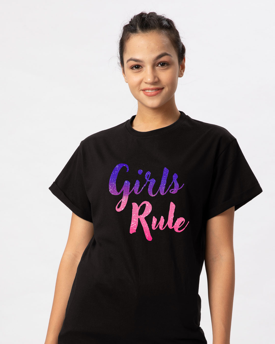 Shop Girls Rule Boyfriend T-Shirt-Back