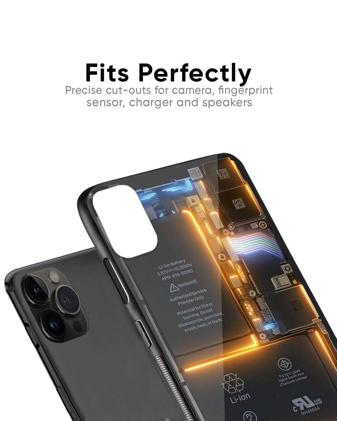 Shop Glow Up Skeleton Premium Glass Case for Apple iPhone XS Max (Shock Proof, Scratch Resistant)-Back