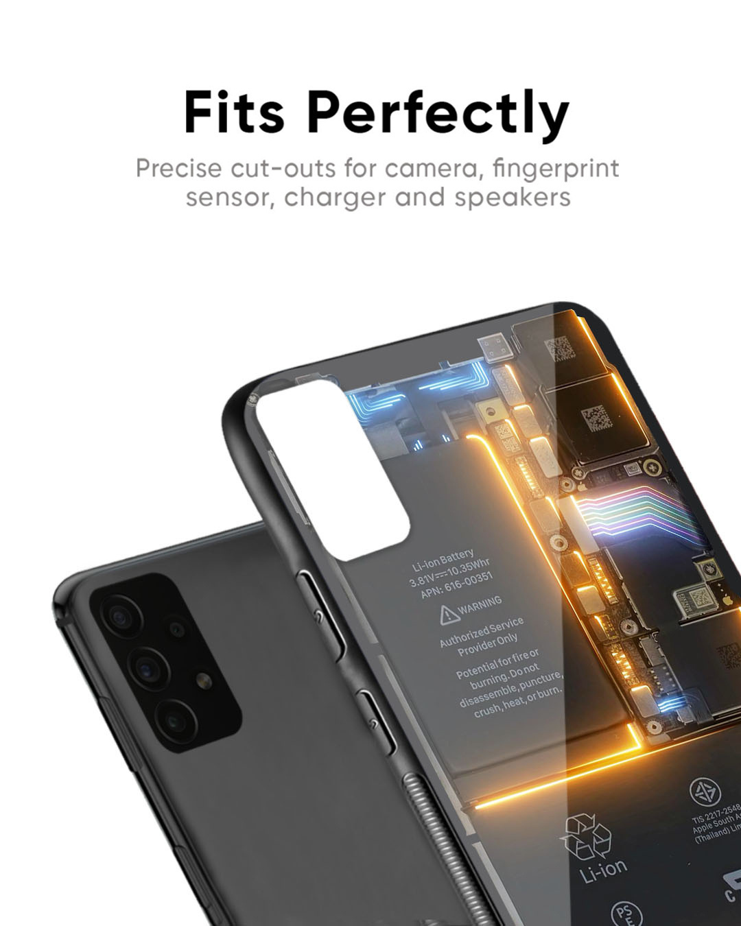 Shop Glow Up Skeleton Premium Glass Case for OnePlus 7 Pro (Shock Proof, Scratch Resistant)-Back