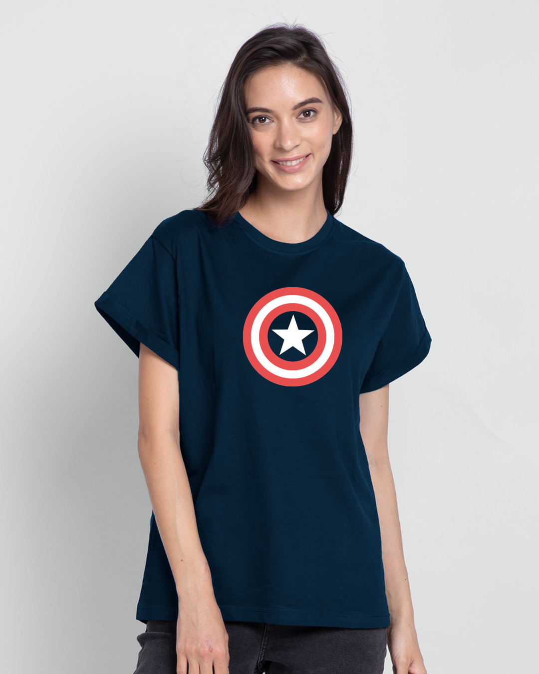 Shop Glowing Avenger Boyfriend T-Shirt (AVL) (GID)-Back