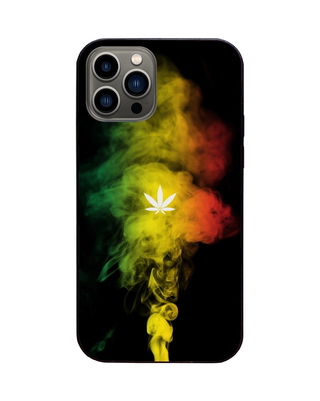 Shop Glowing Rasta LED Cover for iPhone 13 Pro-Back