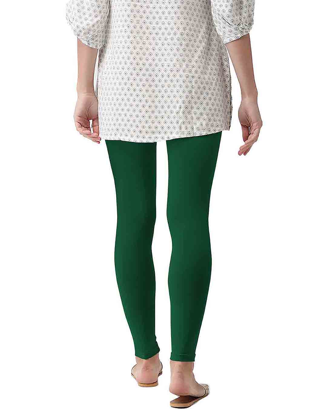 Buy Lyra Women's Dark Green solid Ankle Leggings Online at Best Prices in  India - JioMart.