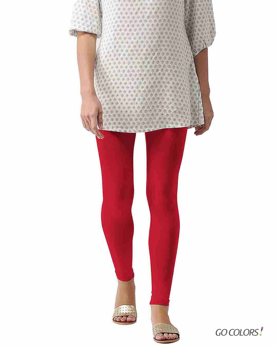 Buy Go Colors Women Solid Dark Navy Slim Fit Ankle Length Leggings - Tall  online