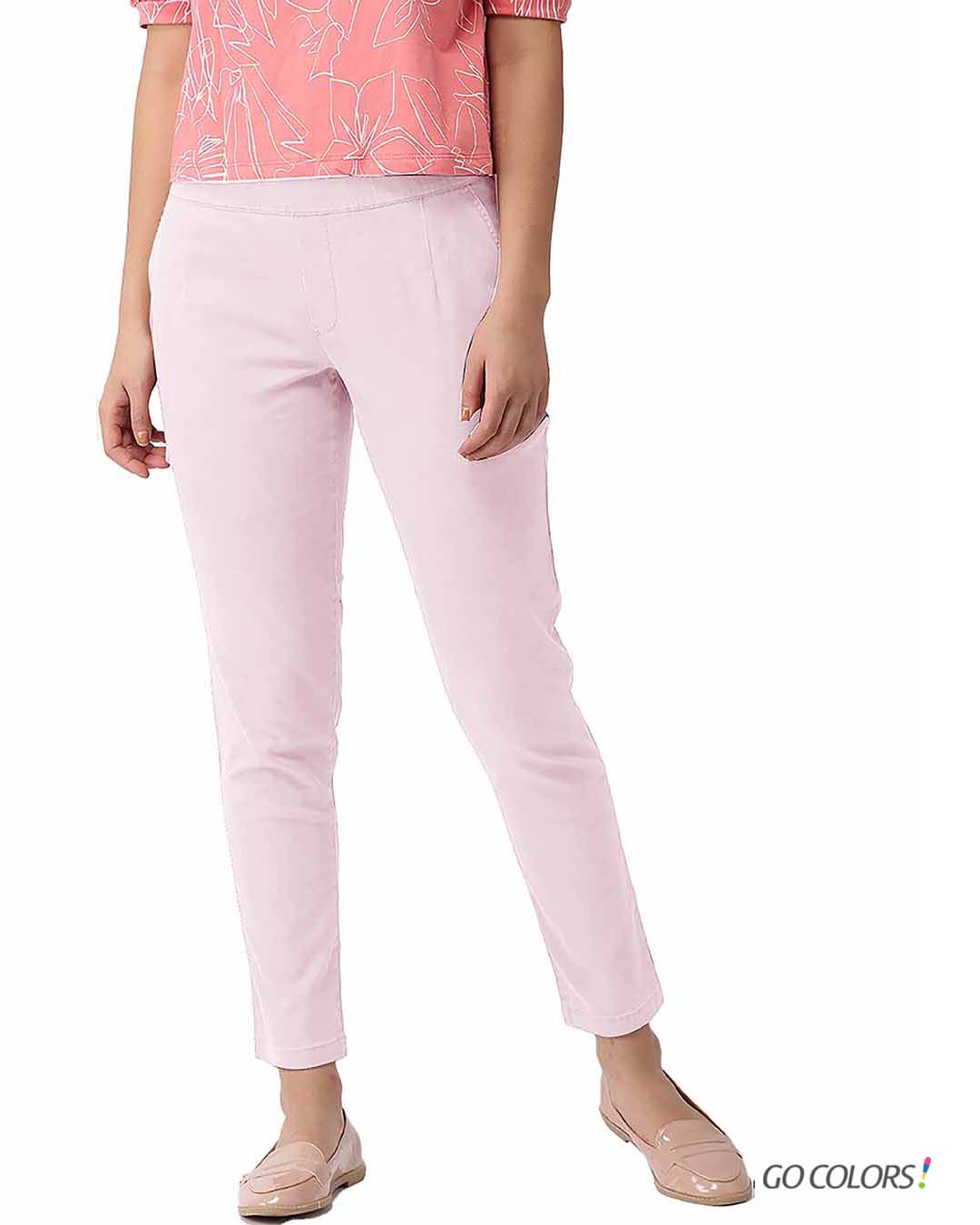 Go Colors Trousers and Pants  Buy Go Colors Women Blue Denim Solid Linen  Mid Rise Pencil Pants  3xl Online  Nykaa Fashion