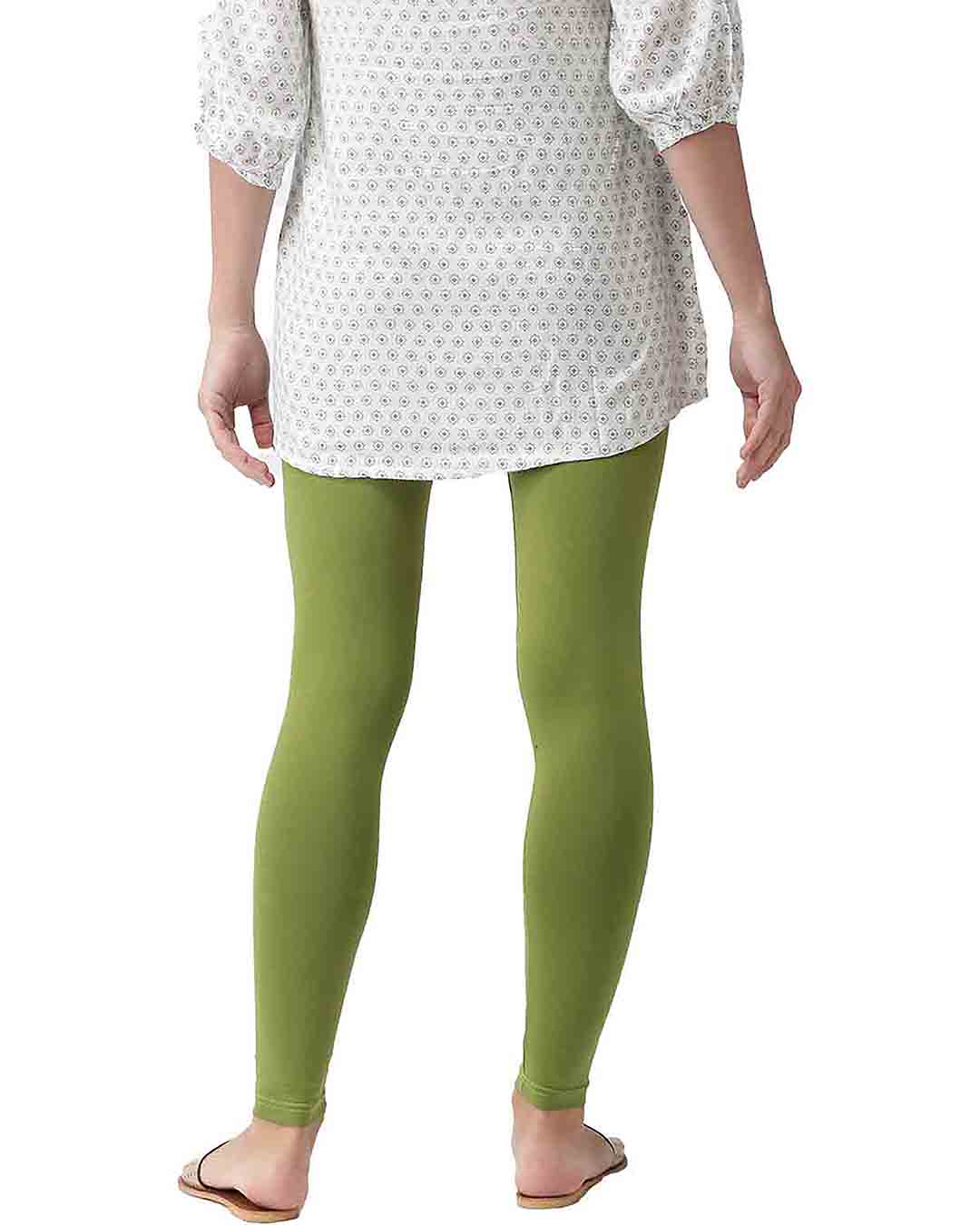 Buy Go Colors Girls Silver Coloured Solid Slim Fit Ankle Length Leggings -  Leggings for Girls 19443346 | Myntra