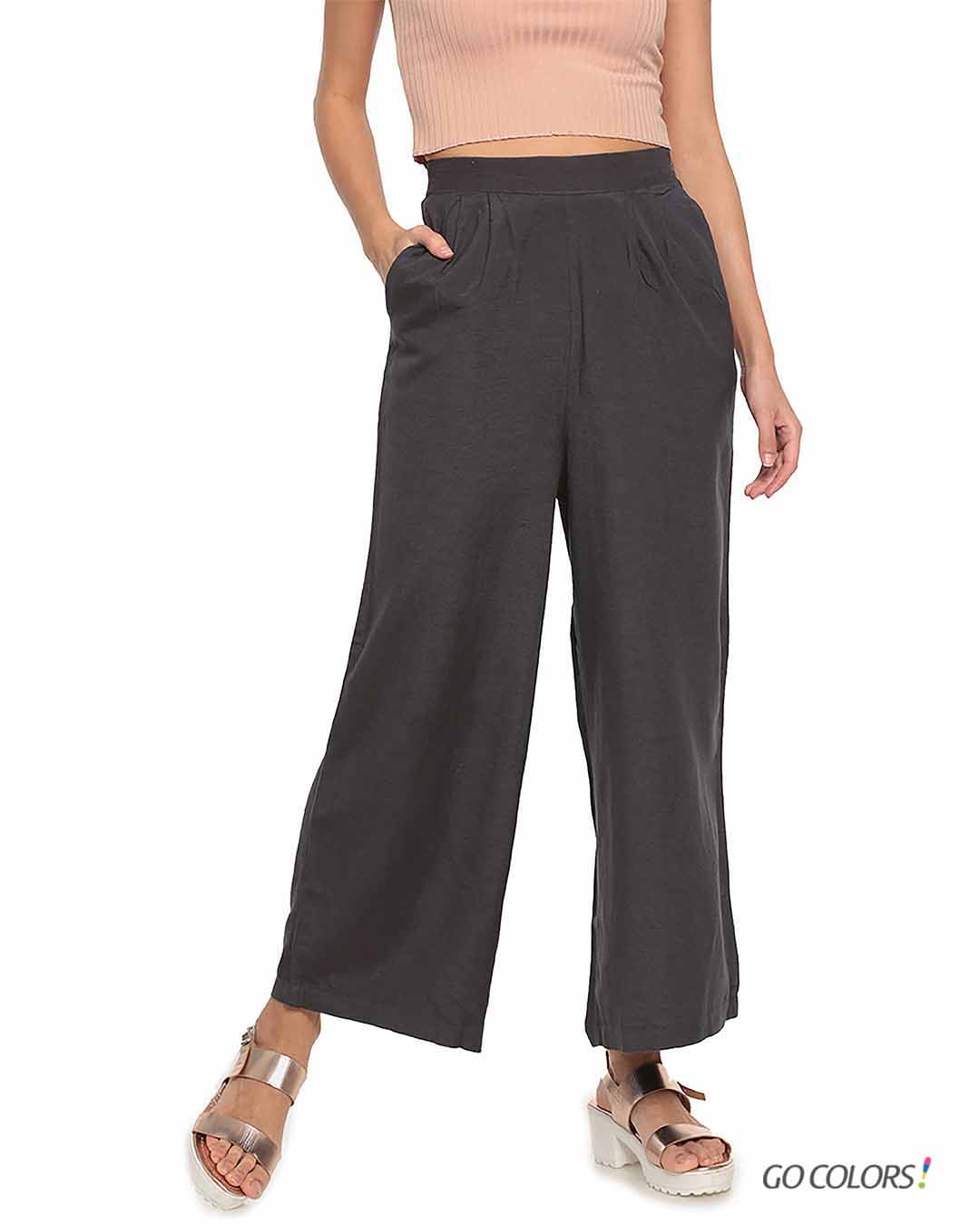 Buy Rust Pants for Women by GO COLORS Online | Ajio.com