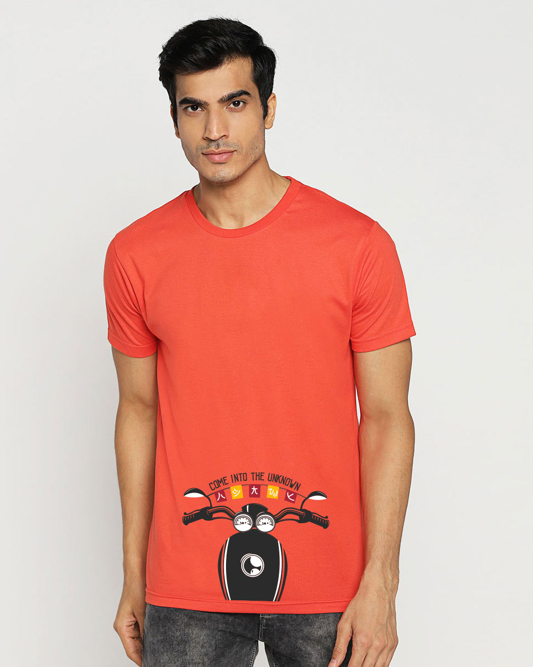 Shop Go Into The Unknown Half Sleeve T-Shirt Oxyfire-Back