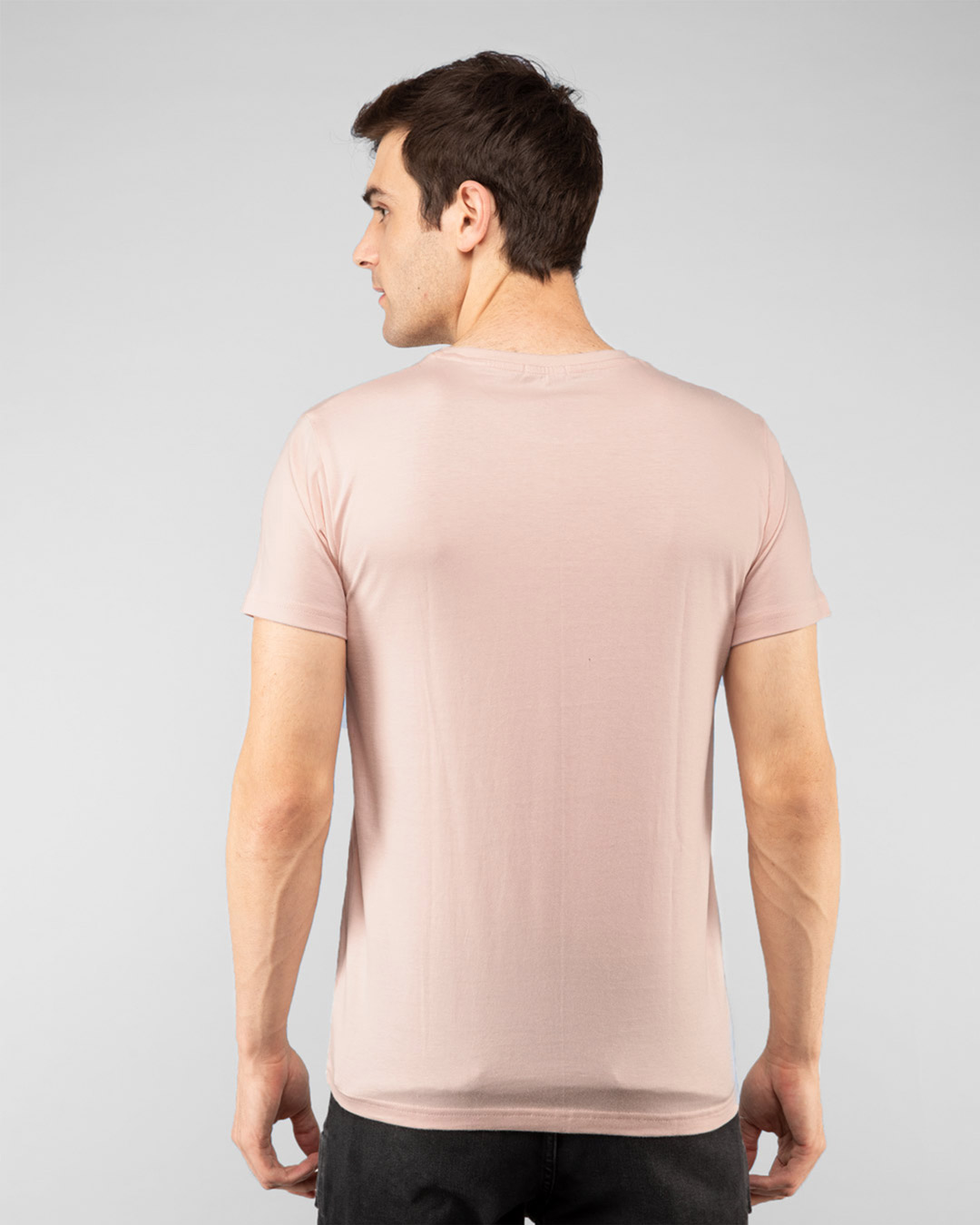 Shop Go With The Flow Wave  Half Sleeve T-Shirt Baby Pink-Back