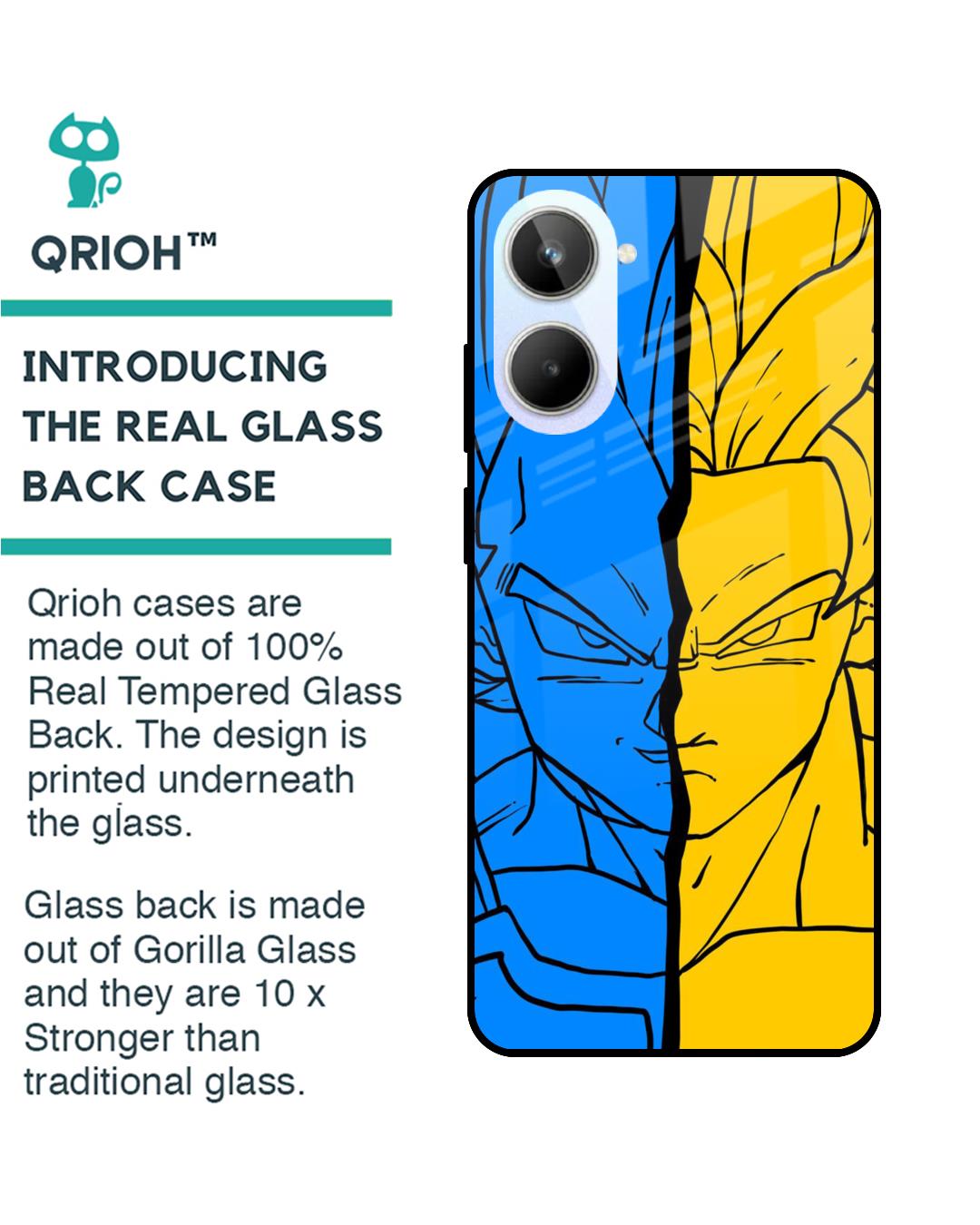 Shop Goku and Vegeta Premium Glass Case for Realme 10 5G(Shock Proof, Scratch Resistant)-Back