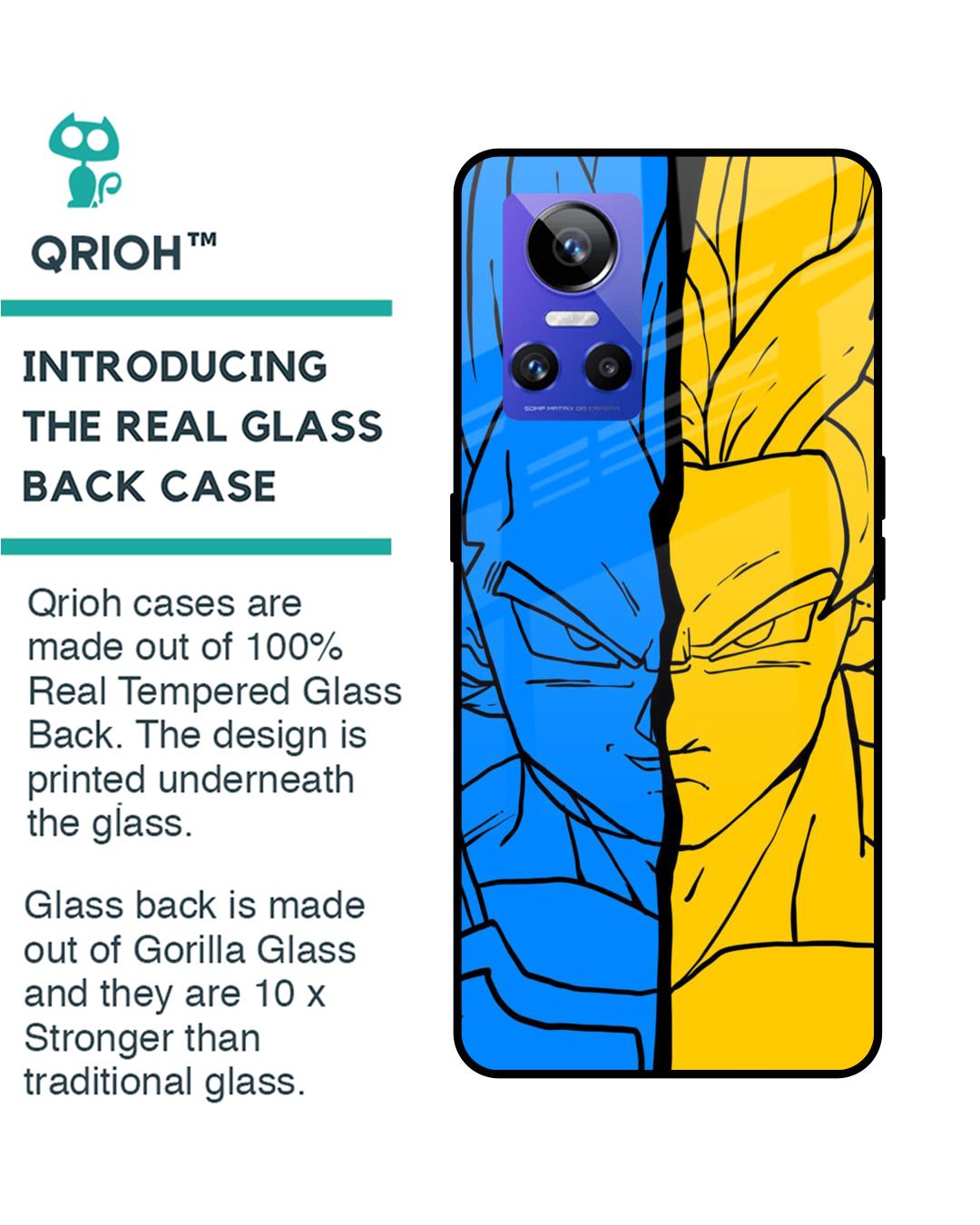 Shop Goku and Vegeta Premium Glass Case for Realme GT Neo3(Shock Proof, Scratch Resistant)-Back