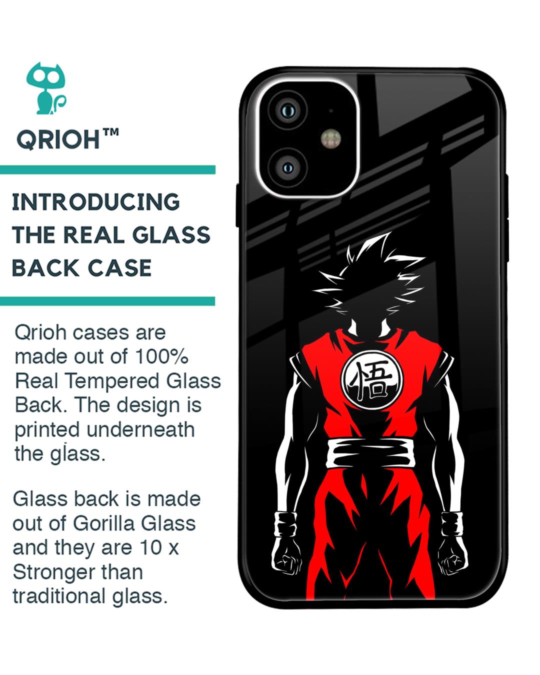 Shop Goku Back Art Premium Glass Case for Apple iPhone 11 (Shock Proof,Scratch Resistant)-Back
