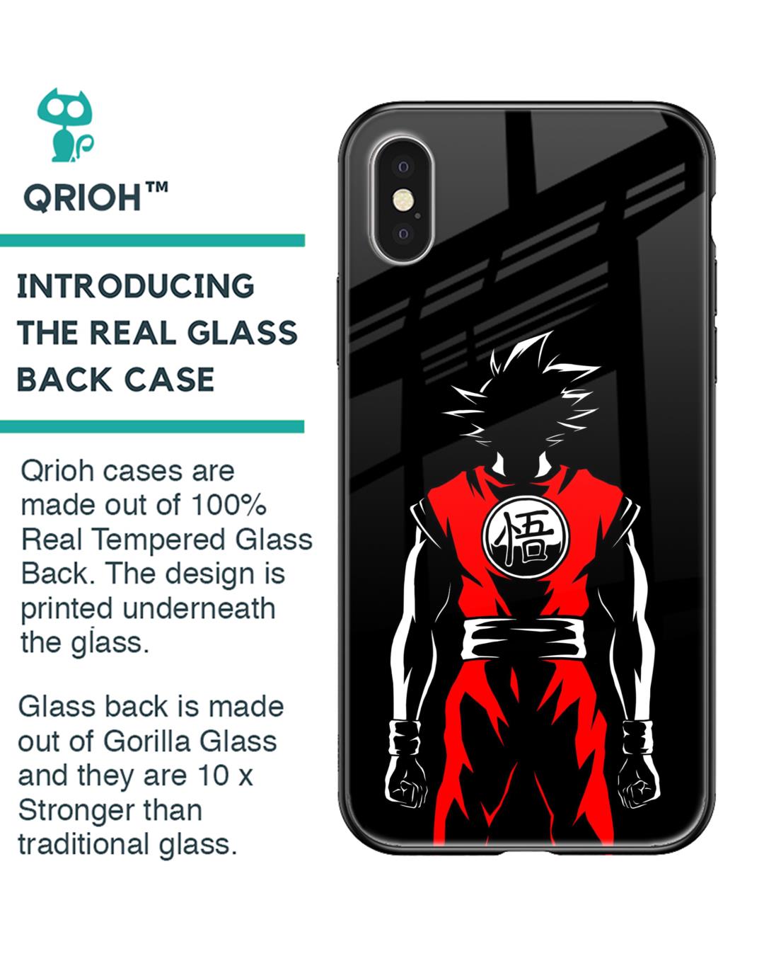 Shop Goku Back Art Premium Glass Case for Apple iPhone XS (Shock Proof,Scratch Resistant)-Back