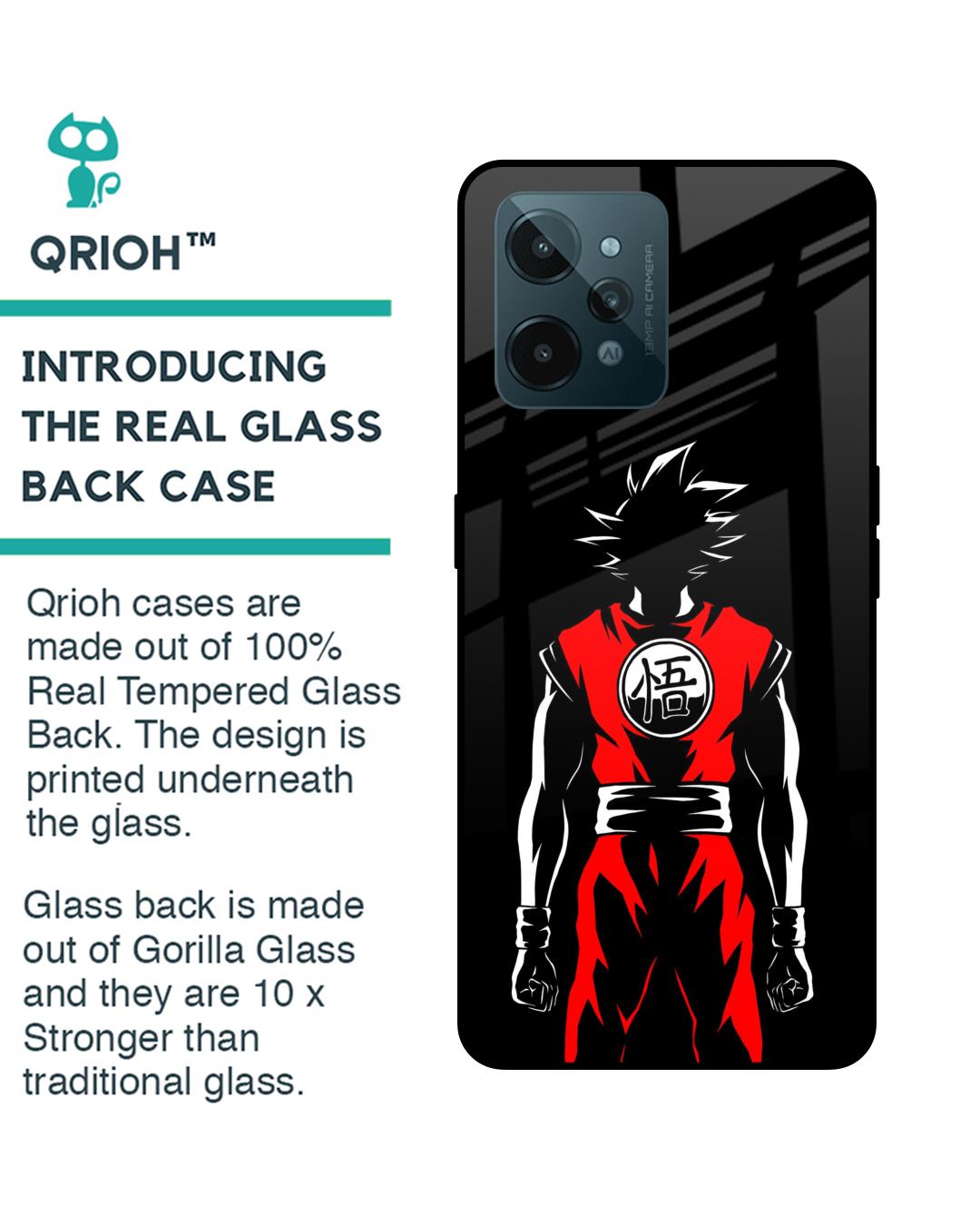 Shop Goku Back Art Premium Glass Case for Realme C31(Shock Proof, Scratch Resistant)-Back