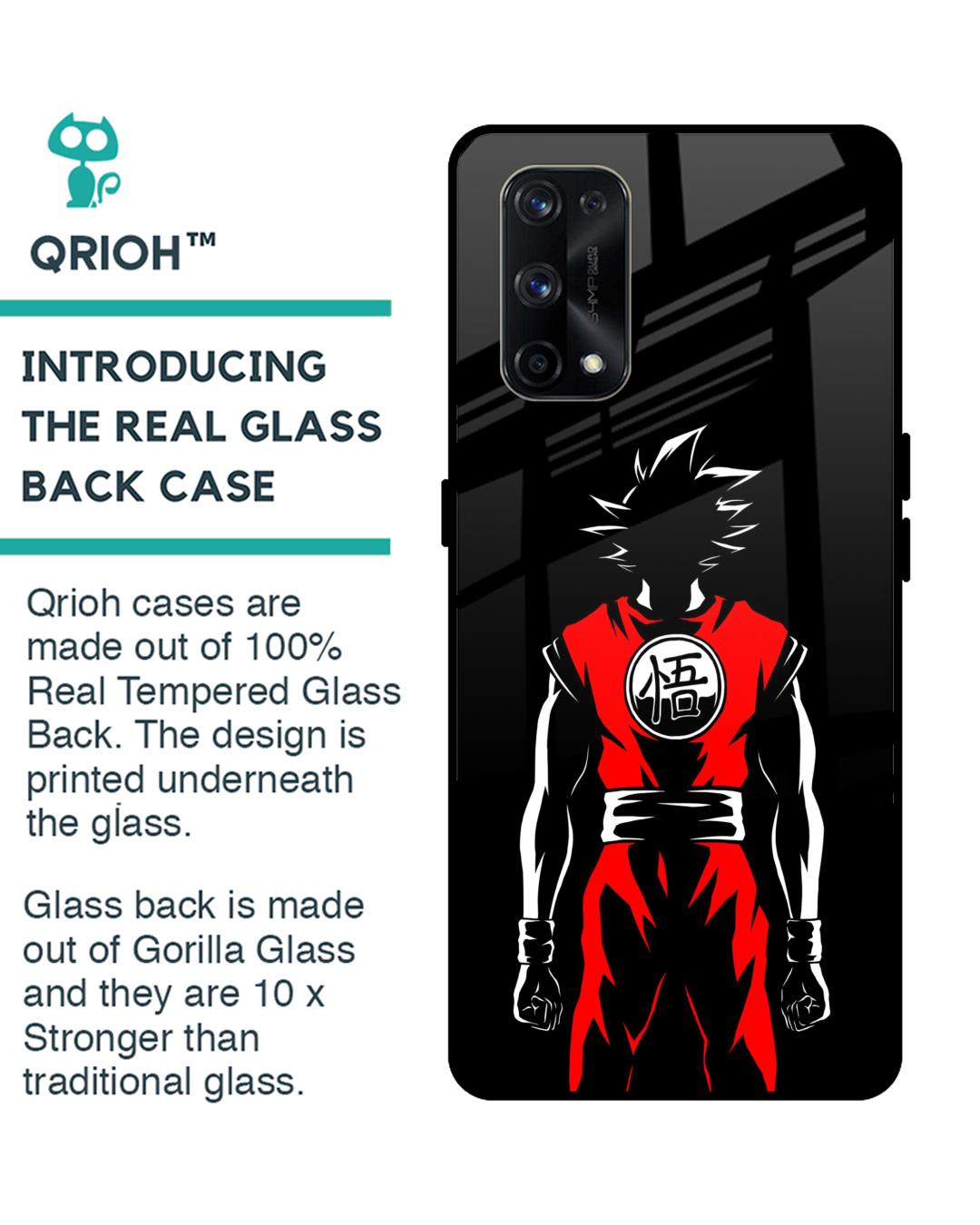 Shop Goku Back Art Premium Glass Case for Realme X7 Pro (Shock Proof, Scratch Resistant)-Back