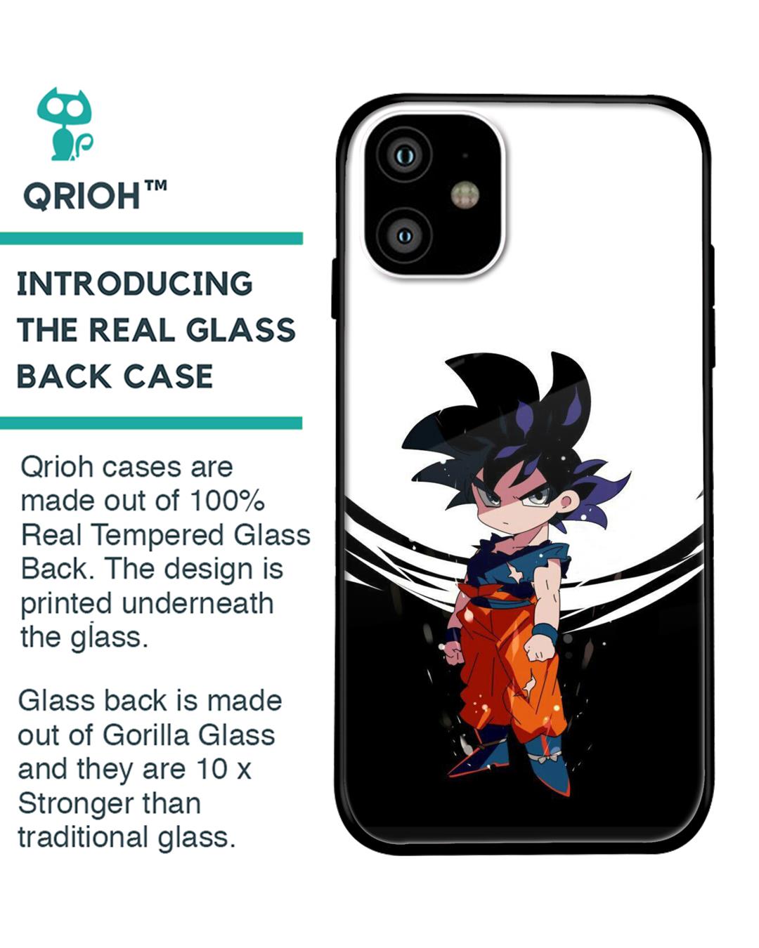 Shop Goku Chibi Premium Glass Case for Apple iPhone 11 (Shock Proof,Scratch Resistant)-Back