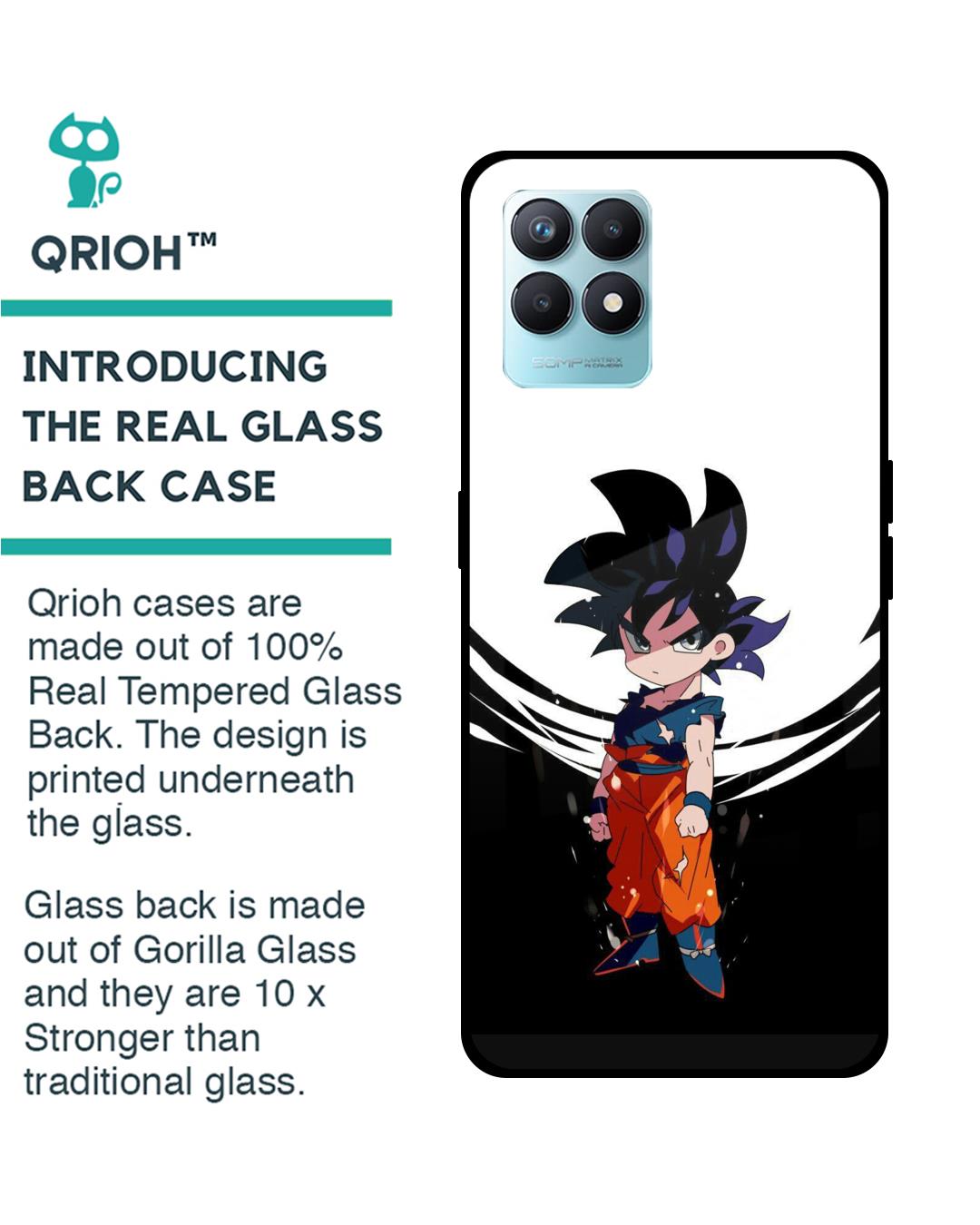 Shop Goku Chibi Premium Glass Case for Realme Narzo 50(Shock Proof, Scratch Resistant)-Back
