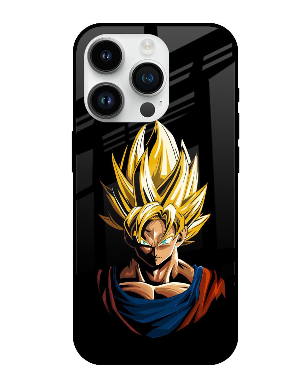 Shop Goku Manga Premium Glass Case for Apple iPhone 14 Pro (Shock Proof,Scratch Resistant)-Front