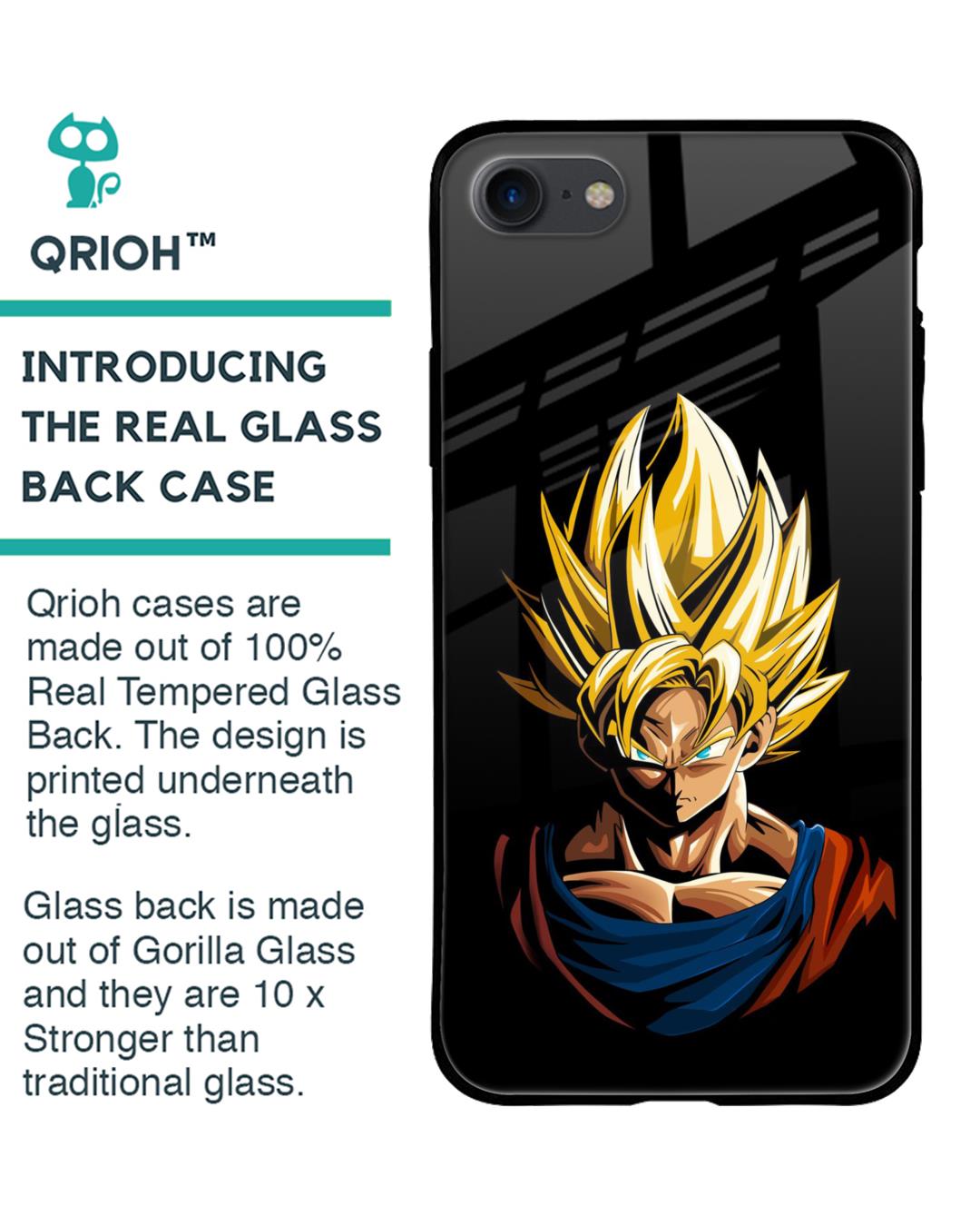 Shop Goku Manga Premium Glass Case for Apple iPhone 7 (Shock Proof,Scratch Resistant)-Back