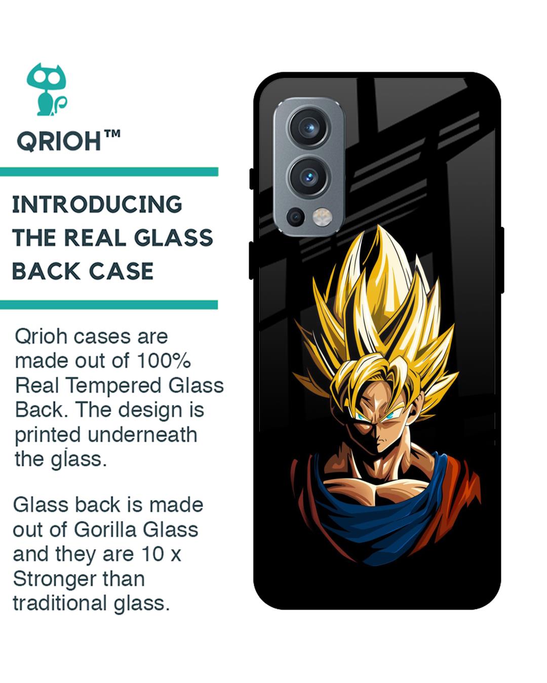 Shop Goku Manga Premium Glass Case for OnePlus Nord 2 5G (Shock Proof,Scratch Resistant)-Back