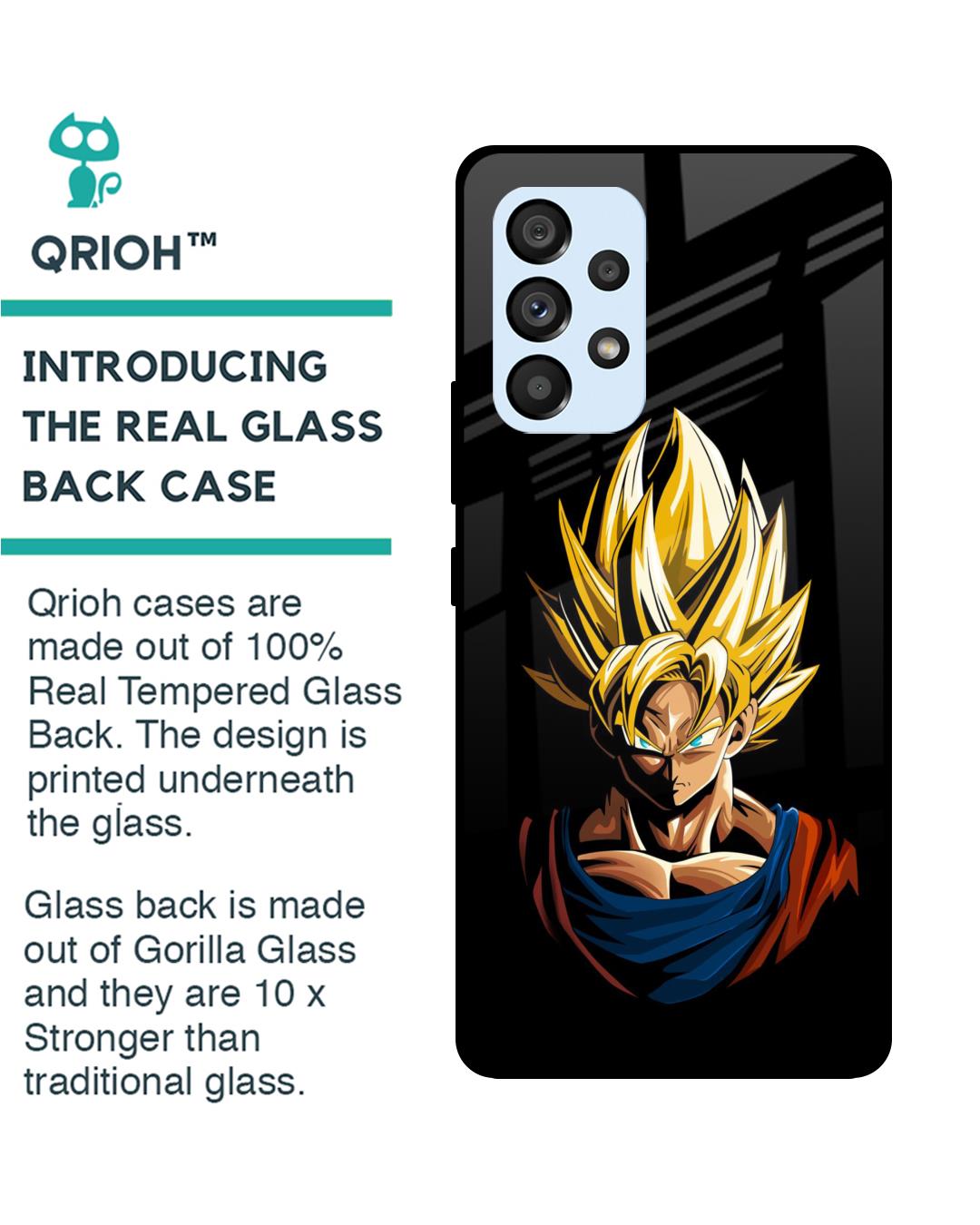 Shop Goku Manga Premium Glass Case for Samsung Galaxy A53 5G (Shock Proof,Scratch Resistant)-Back