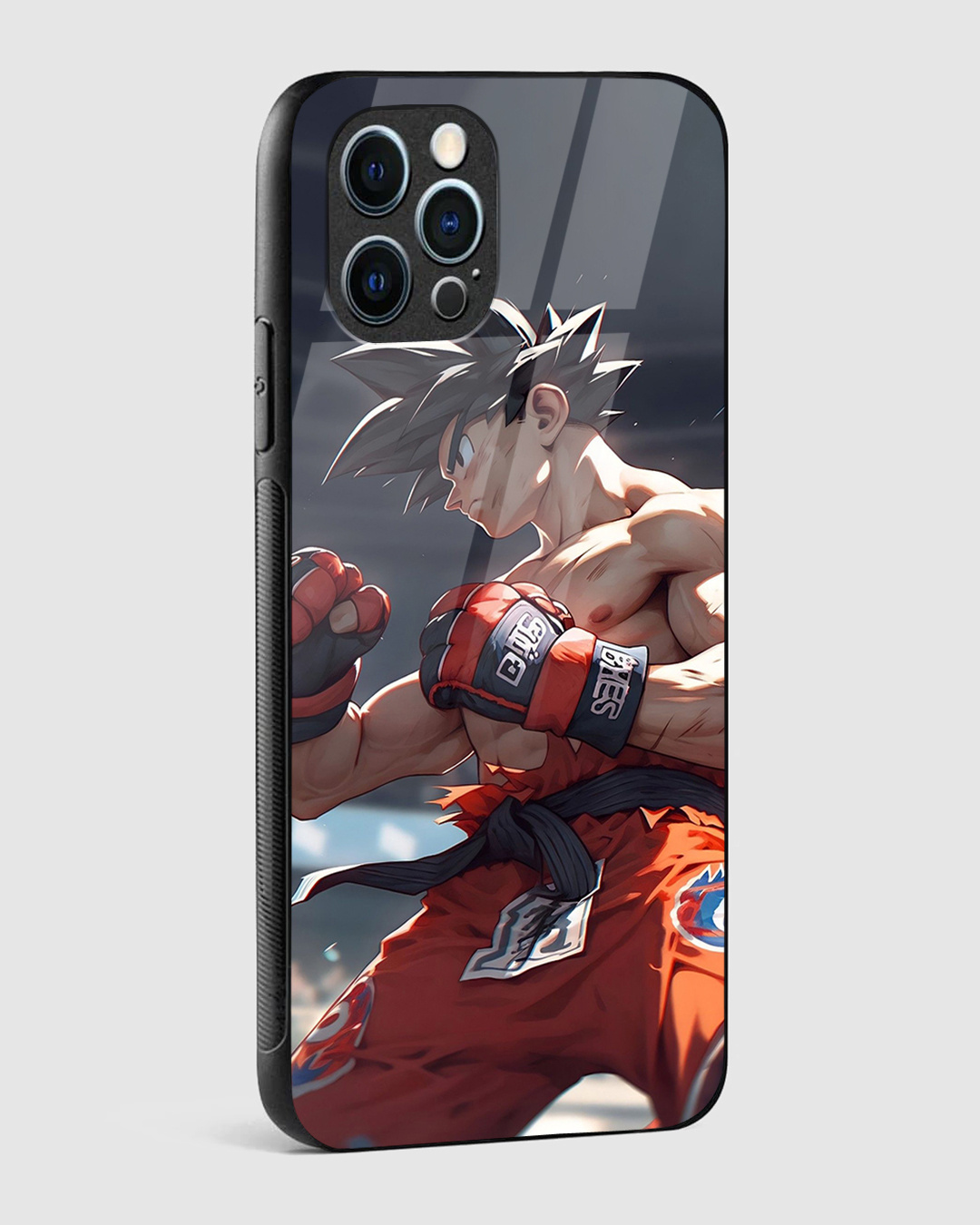 Shop Goku Power Premium Glass Case for Apple iPhone 12 Pro Max-Back