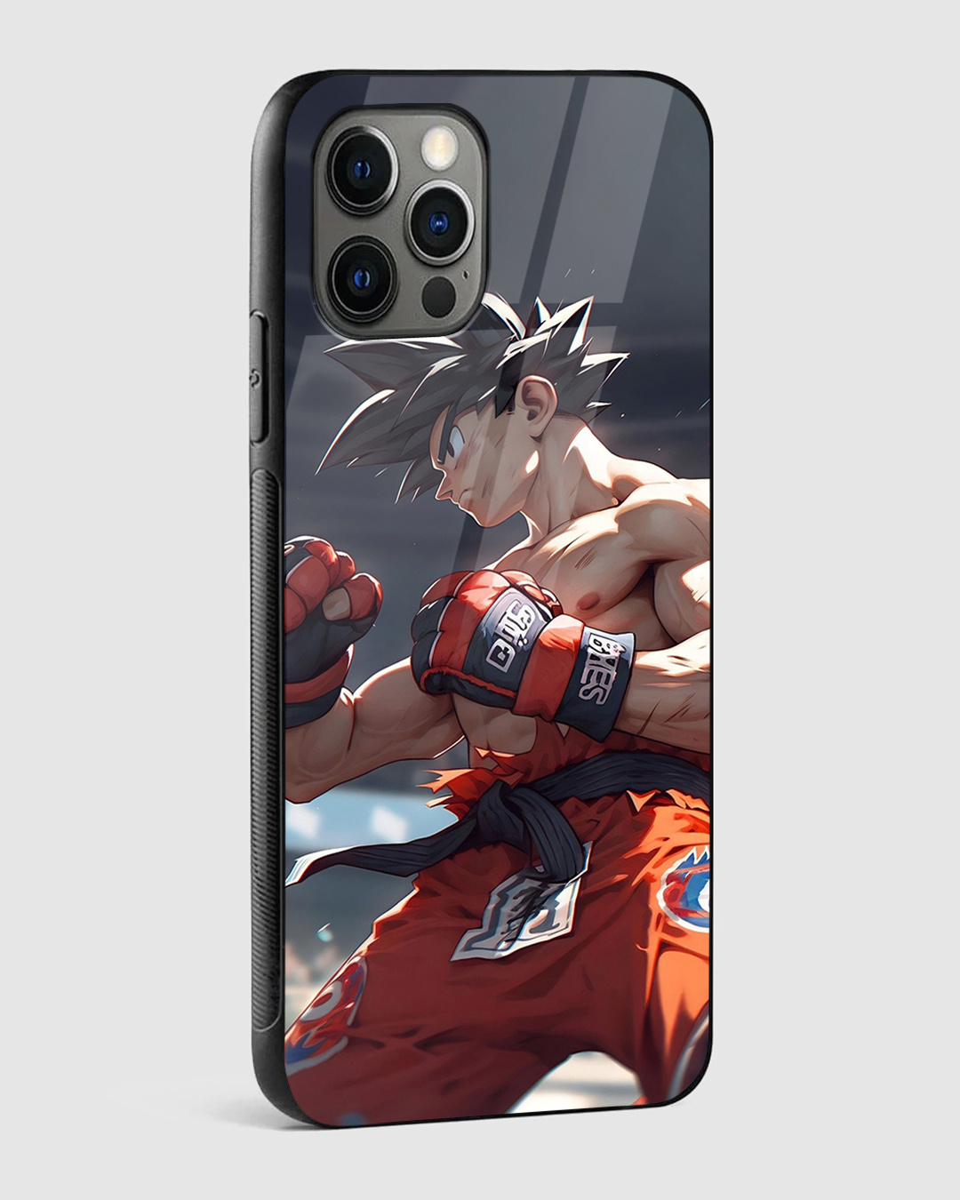 Shop Goku Power Premium Glass Case for Apple iPhone 14 Pro Max-Back