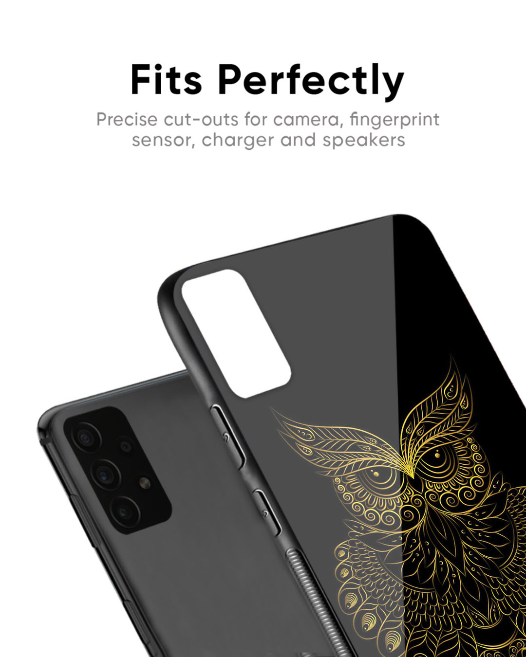 Shop Golden Owl Premium Glass Case for Realme 11 Pro+ 5G (Shock Proof, Scratch Resistant)-Back