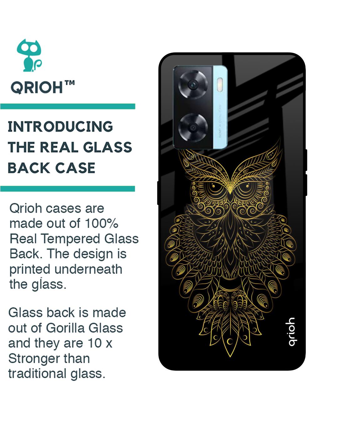 Shop Golden Owl Printed Premium Glass case for OnePlus Nord N20 SE (Shock Proof,Scratch Resistant)-Back