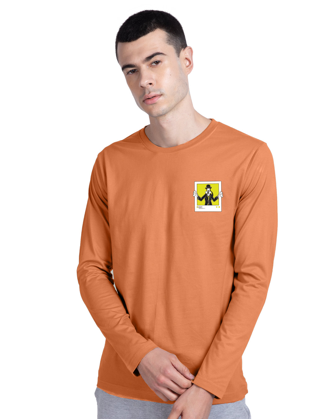 Shop GOOFY NEON Full Sleeve T-Shirt Vintage Orange (DL)-Back