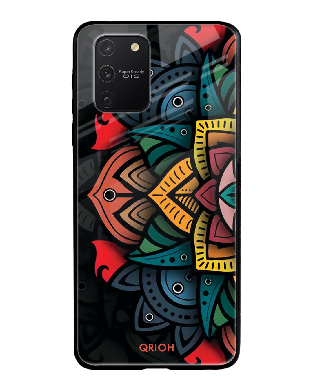 Shop Gorgeous Flower Printed Premium Glass Cover For Samsung Galaxy S10 (Impact Resistant)-Back