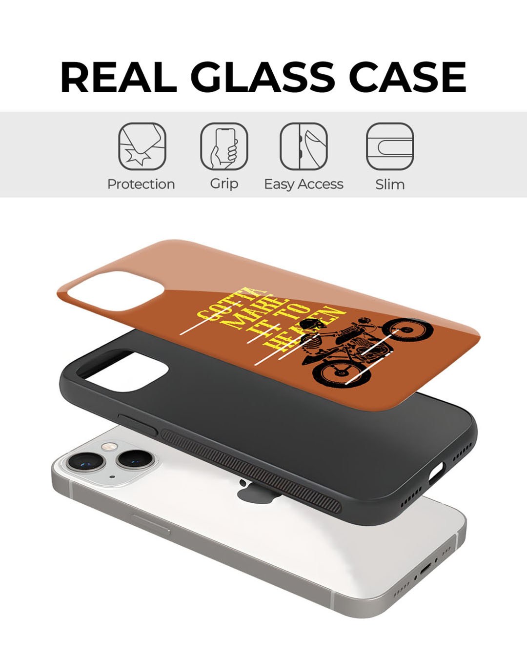 Shop Gotta Make It To Heaven Premium Glass Cover for Apple iPhone 12 Pro-Back