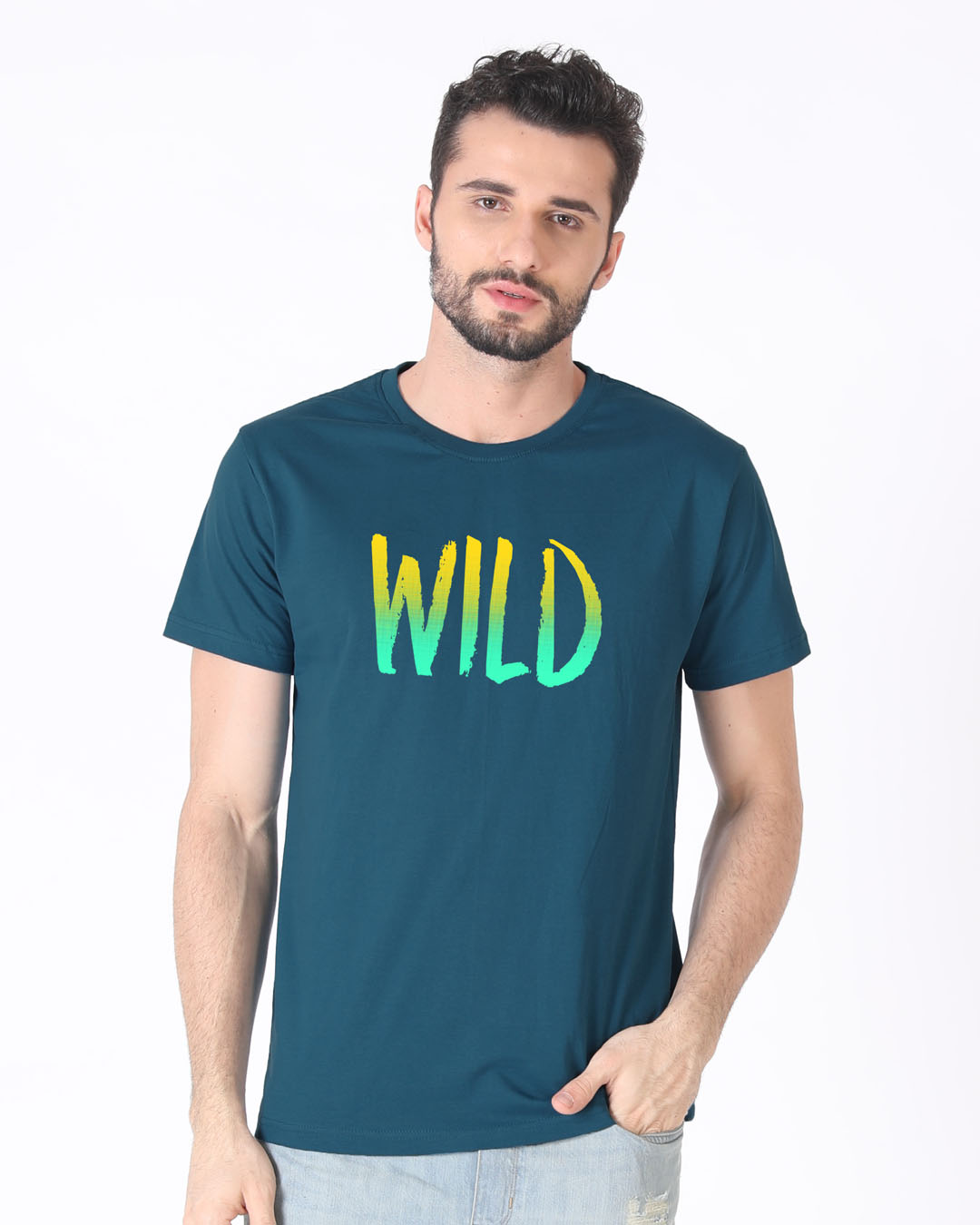 Shop Gradient Wild Half Sleeve T-Shirt-Back