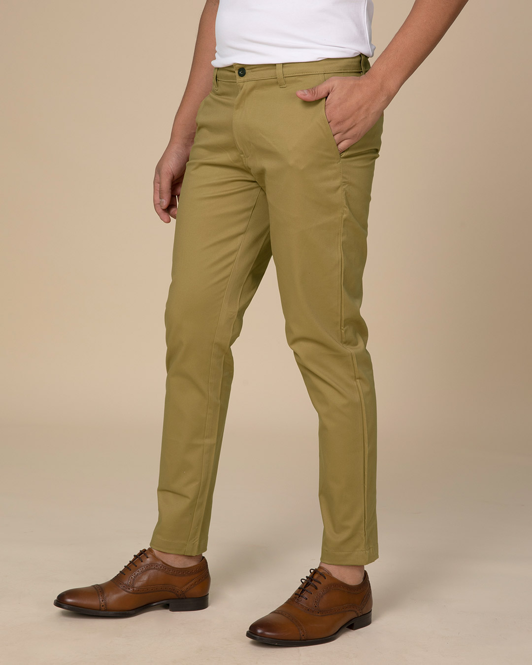 Buy TIM ROBBINS MENS TROUSERS KHAKI COLOR SLIM FIT COTTON BLEND FORMAL  TROUSERS Online at Best Prices in India  JioMart
