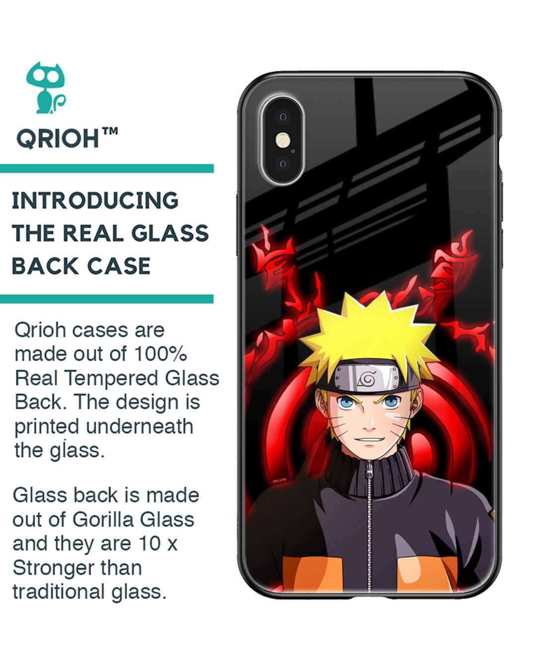 Shop Great Naruto Premium Glass Case for iPhone XS Max (Shock Proof, Scratch Resistant)-Back