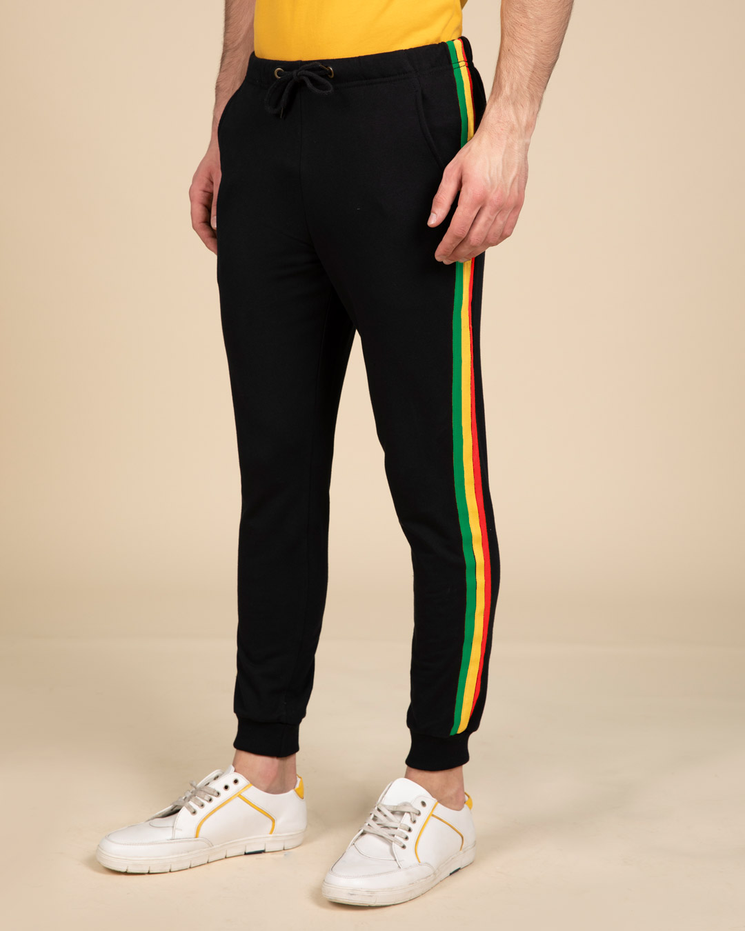Buy Green Envy Fleece Sports Trim Joggers Online at Bewakoof