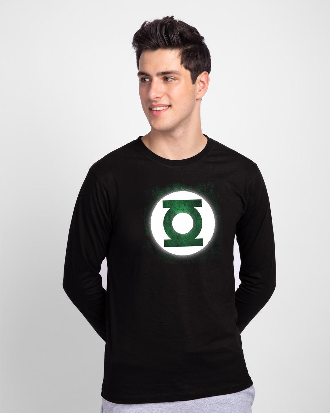 Shop Green Lantern Glow In Dark Full Sleeve T-Shirt (DCL)-Back