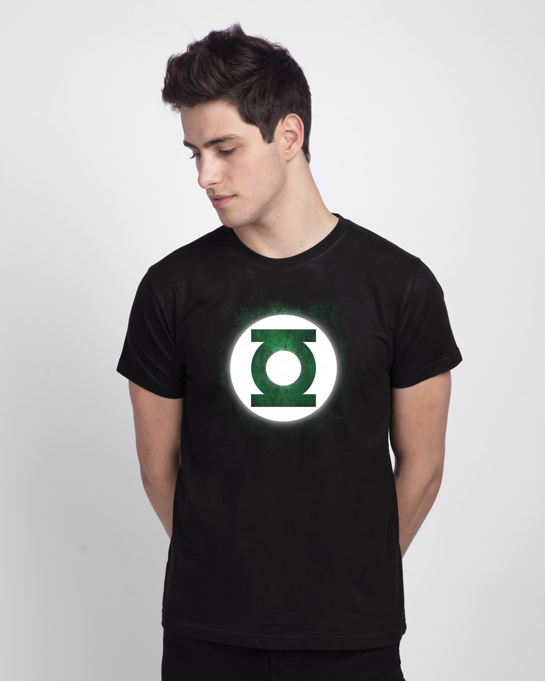 Shop Green Lantern Glow In Dark Half Sleeve T-Shirt (DCL)-Back